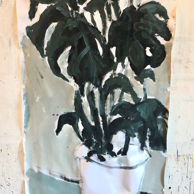 "Philodendron" · approx. 140 x 50 cm · Acryl on canvas 2021