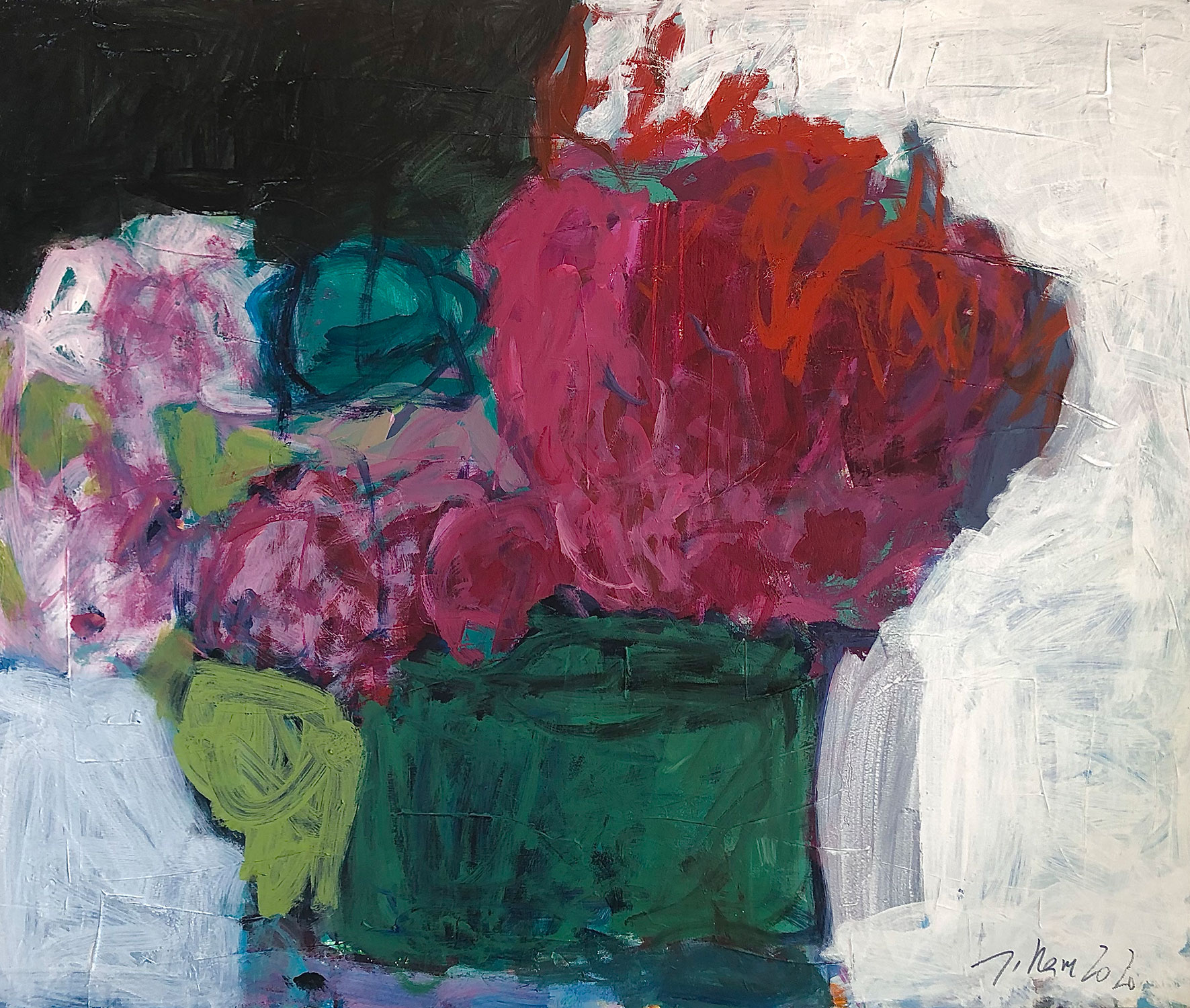 "Ein Strauß Rosen" · 100 x 120 cm · Acryl on canvas 2021